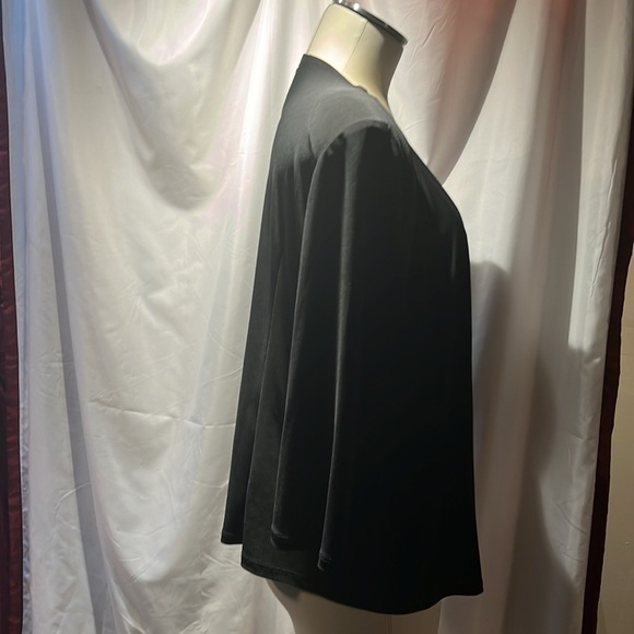 black suit jacket lightweight thin shoulder pads nwt - Picture 4 of 6
